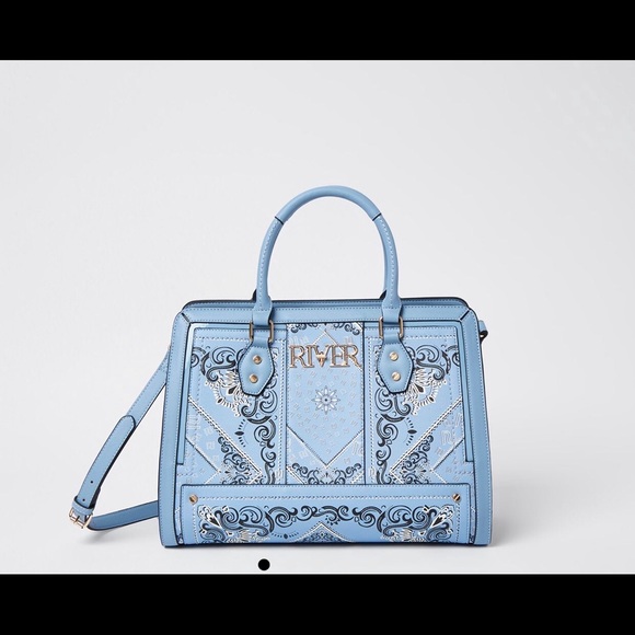 Riverisland Blue Bandana Print Tote - Picture 2 of 7